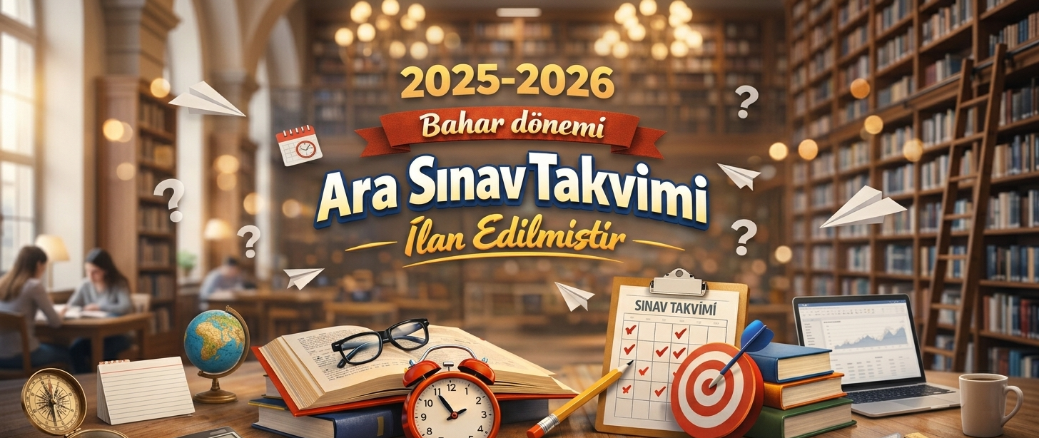 2025-2026 Akademik Yılı Bahar Dönemi Ara Sınav Takvimi